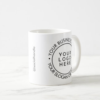 Taza De Café Logotipo Empresarial Redondo Moderno Promocional