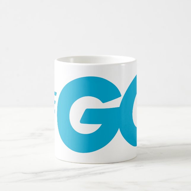 Taza De Café Logotipo Golang (Lenguaje de programación Go) (Centro)