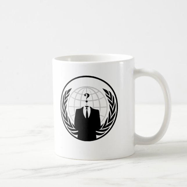 Taza De Café Logotipo internacional anónimo (Derecha)