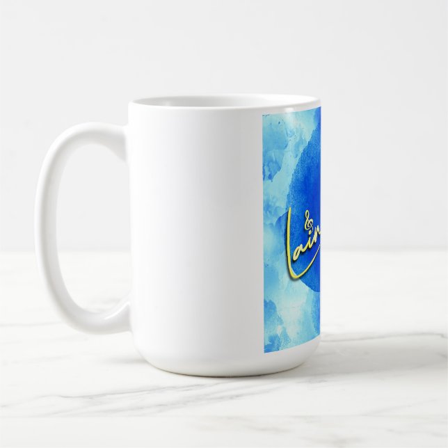 Taza De Café Logotipo Laine Bleu Café Mug (Izquierda)