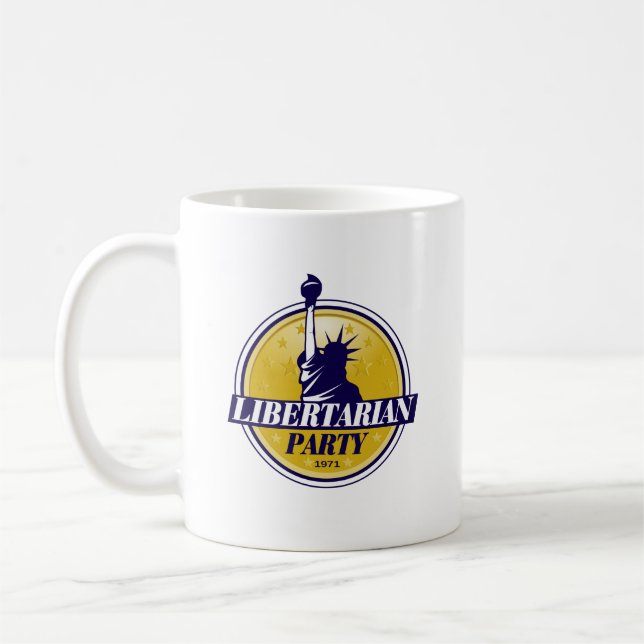 Taza De Café Logotipo libertario del fiesta (Izquierda)