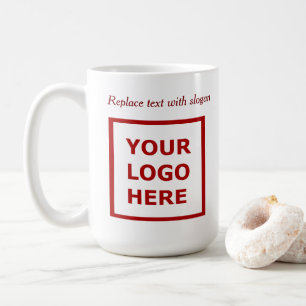 Taza De Café Logotipo moderno de negocio promocional Slogan Sit