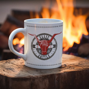 Taza De Café Logotipo Personalizado de Ellis Cattle