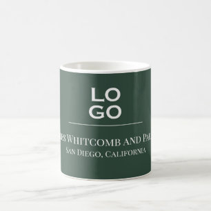 Taza De Café Logotipo personalizado de empresa o negocio verde