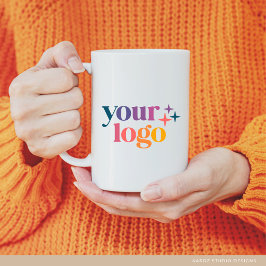 Taza De Café Logotipo personalizado moderno con marca blanca