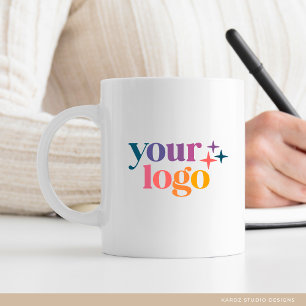 Taza De Café Logotipo personalizado moderno de marca blanca