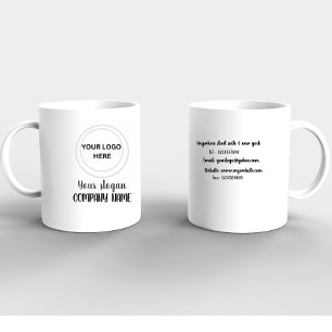 Taza De Café Logotipo personalizado negocio de promoción minima