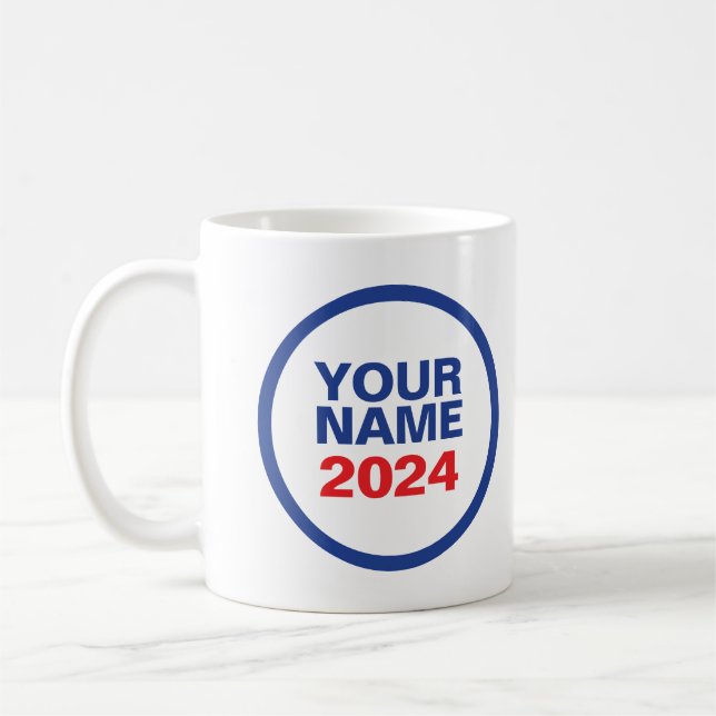 Taza De Café Logotipo político personalizado (Diseño Biden) (Izquierda)