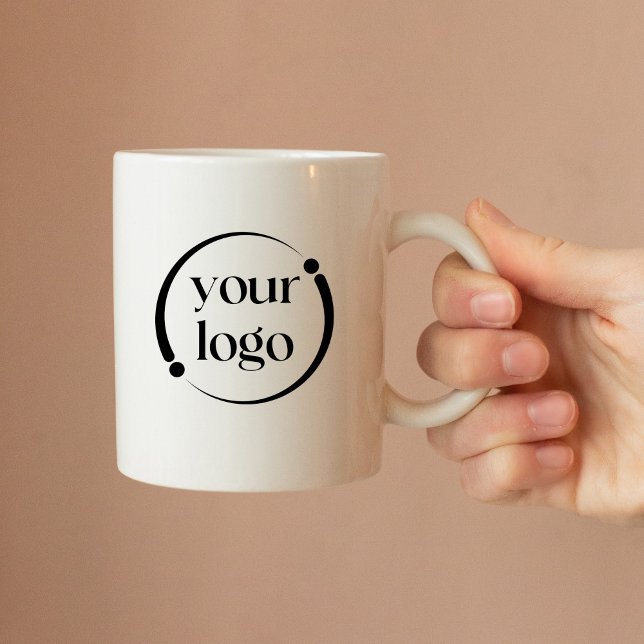 Taza De Café Logotipo profesional moderno simple (Personalize with your business logo.)