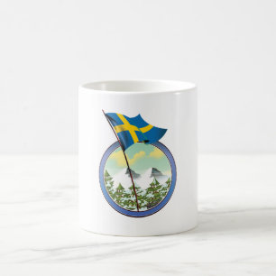 Taza De Café logotipo retro de Suecia