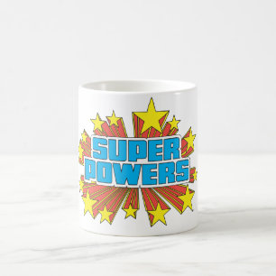 Taza De Café Logotipo Super Powers™ Azul