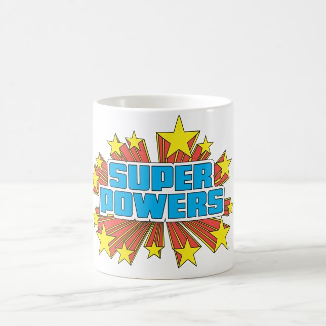 Taza De Café Logotipo Super Powers™ Azul (Centro)