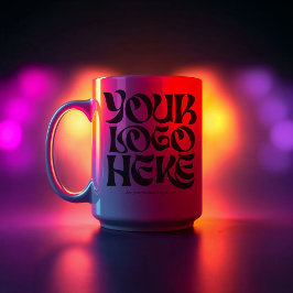 Taza De Café Logotipo y Texto Simple de tu Empresa