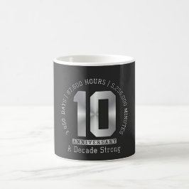 Taza De Café Logro del 10º Aniversario - Una Década Firme 