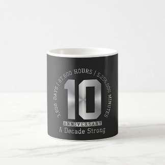 Taza De Café Logro del 10º Aniversario - Una Década Firme 