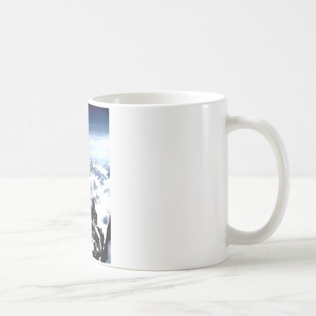 Taza De Café Logro del Montañero Invierno de Nieve (Derecha)