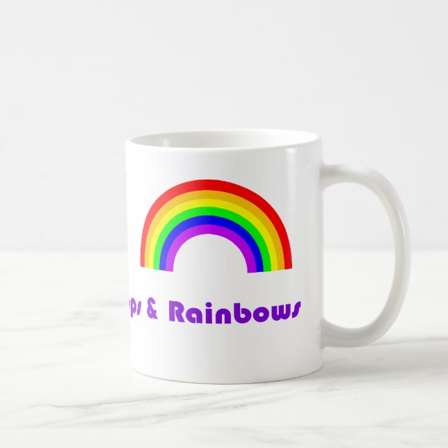 Taza De Café Lollipops y arco iris de la sol (Derecha)