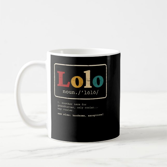 Taza De Café Lolo Definición de abuelo filipino para un Pinoy (Izquierda)