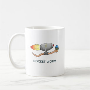 Taza De Café Lombriz Cohete Veloz