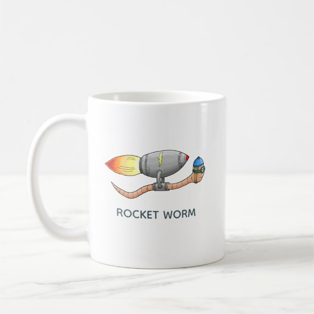 Taza De Café Lombriz Cohete Veloz (Izquierda)
