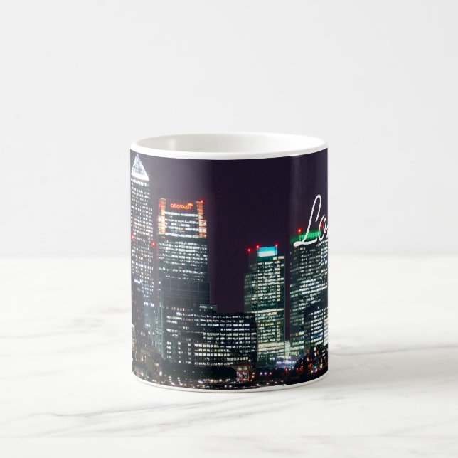 Taza De Café London City Night Skyline Reino Unido (Centro)