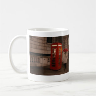Taza De Café London Rainy Day Red Phone Box / Umbrella Mug