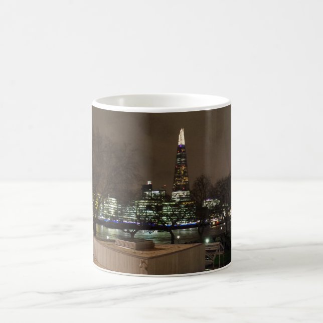 Taza De Café London Shard Night View White Coffee Mug (Centro)