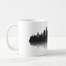 Taza De Café London Skyline Silhouette – Modern Black & White