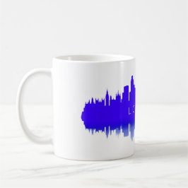 Taza De Café London Skyline Silhouette – Modern Blue