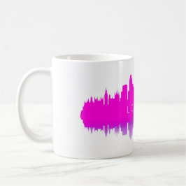 Taza De Café London Skyline Silhouette – Modern Pink