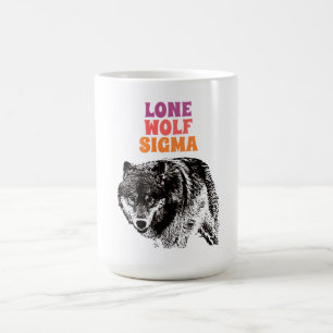 Taza De Café Lone Wolf Male Sigma Minimalista moderno