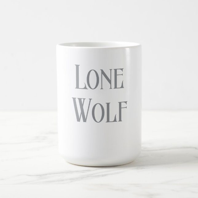Taza De Café Lone Wolf Male Sigma Modern Minimalist (Centro)