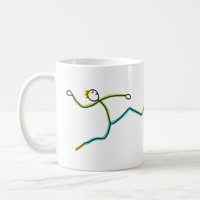 Taza De Café Long Jump Stickman (Izquierda)