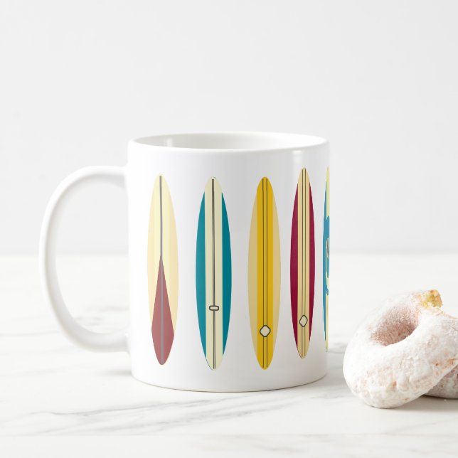 Taza De Café Longboard de vintage (Con donut)