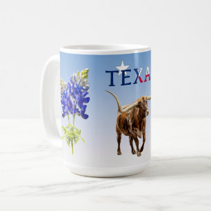Taza De Café Longhorn, Fort Wort, Old West, Mug