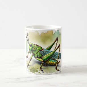 Taza De Café Longhorned Grasshopper Katydid 270824IREF244 - Wat