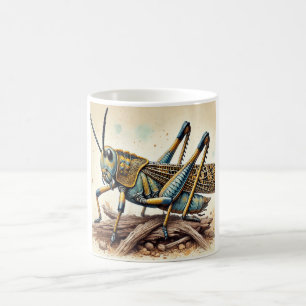 Taza De Café Longhorned Katydid 141024IREF241 - Watercolor