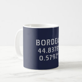 Taza De Café Longitud de Bordeaux Latitude