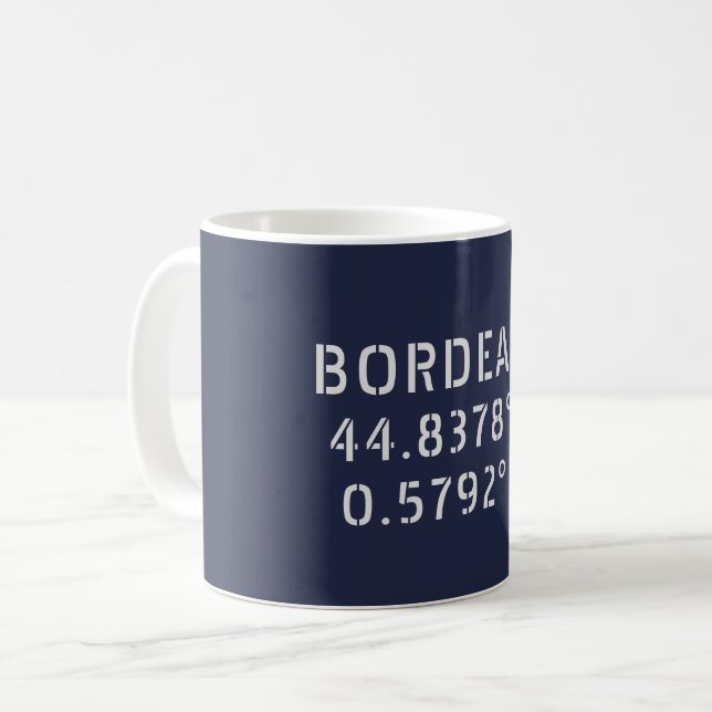 Taza De Café Longitud de Bordeaux Latitude (Anverso izquierdo)