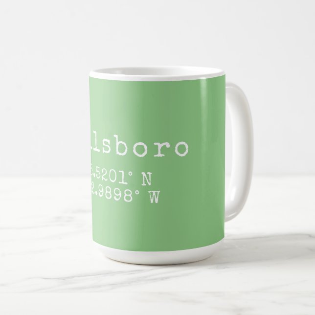 Taza De Café Longitud de Hillsboro Oregon (Anverso derecho)