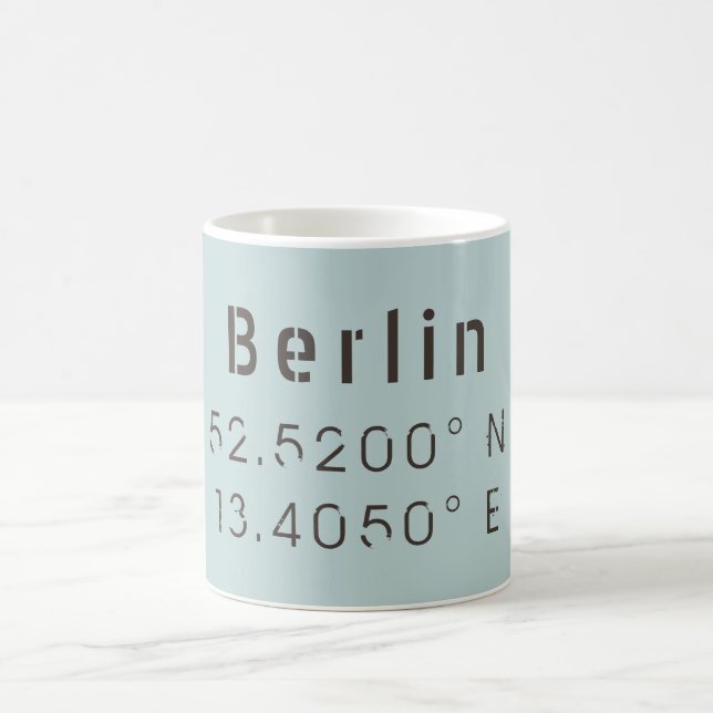 Taza De Café Longitud de la latitud de Berlín (Centro)