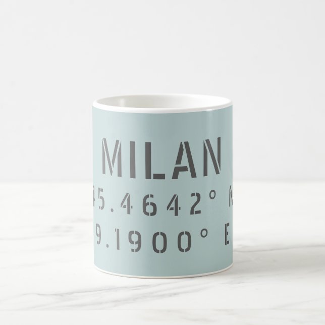 Taza De Café Longitud de la latitud de Milán (Centro)