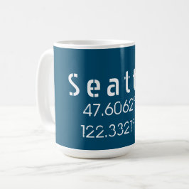 Taza De Café Longitud de la latitud de Seattle
