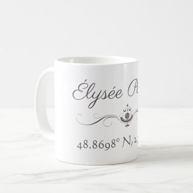 Taza De Café Longitud del Elysée Palace Latitude (Anverso izquierdo)