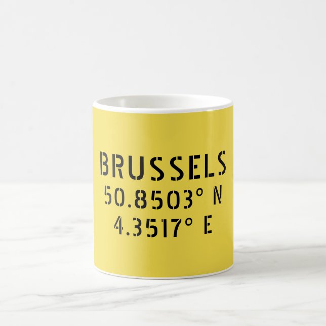 Taza De Café Longitud del latido de Bruselas (Centro)
