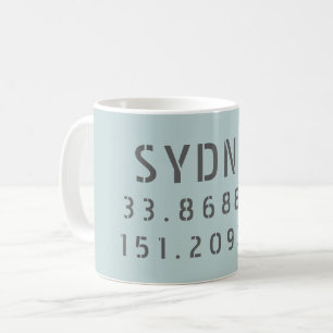 Taza De Café Longitud del Latitude de Sydney