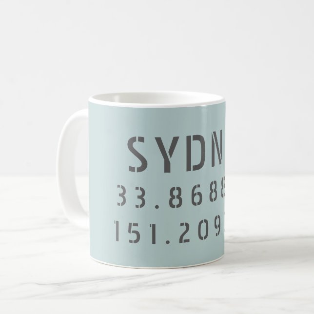 Taza De Café Longitud del Latitude de Sydney (Anverso izquierdo)
