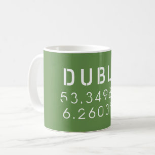 Taza De Café Longitud Latitud de Dublín