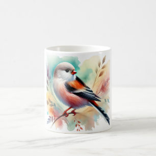 Taza De Café Longtailed Finch 100724AREF108 - Watercolor