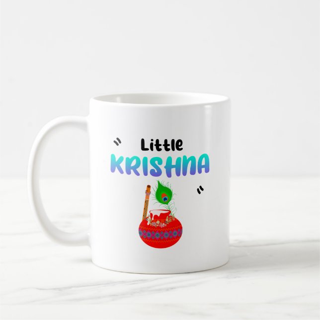 Taza De Café Lord Krishna Janmashtami Laddu Gopal (Izquierda)